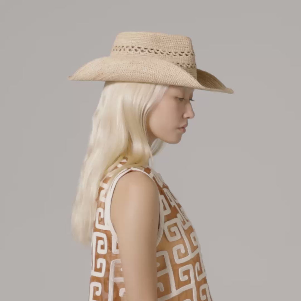 HELEN KAMINSKI ベージュ　ラフィア Gwen Raffia Fedora - Natural - Beige Hat | Helen Kaminski AU
