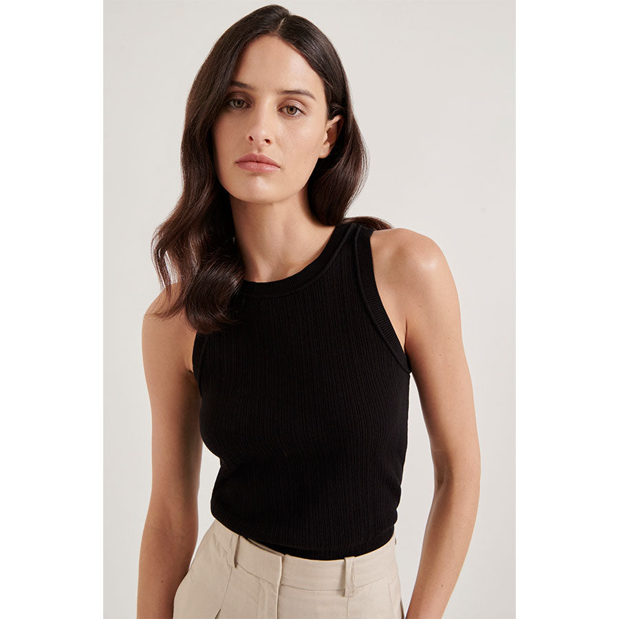 Evie Slim Fit Knit Tank Top Black Helen Kaminski AU evie-slim-fit-knit-tank-top-black-helen-kaminski-au