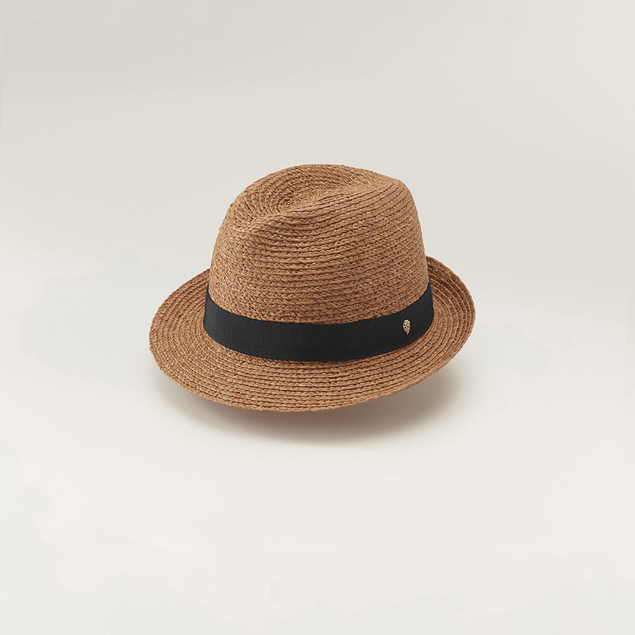 Raffia 8MM Braid Fedora Nougat Avara Hat