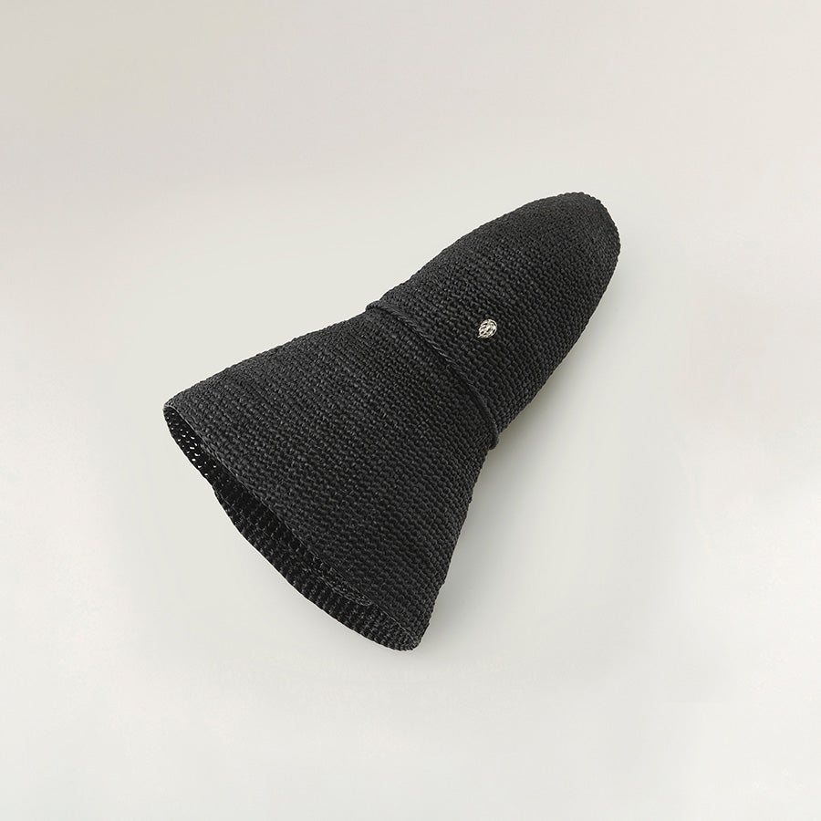 Provence 12 Charcoal Raffia Hat - Helen Kaminski AU