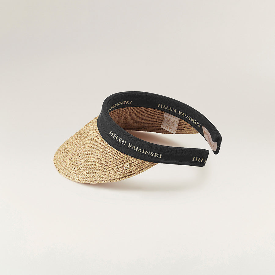 Classic 5 Turn-up Brim Hat Natural Black - Helen Kaminski AU