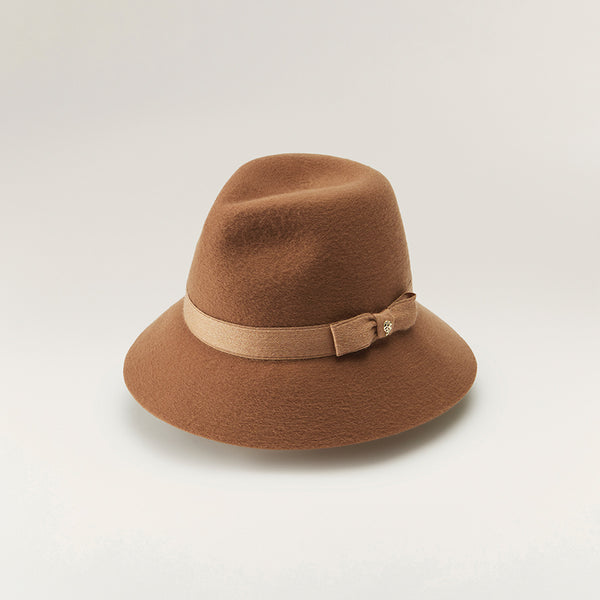 Orpella Felt Fedora Hat in Camel Helen Kaminski AU