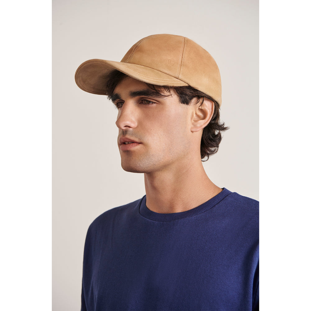 Suede leather cap hot sale