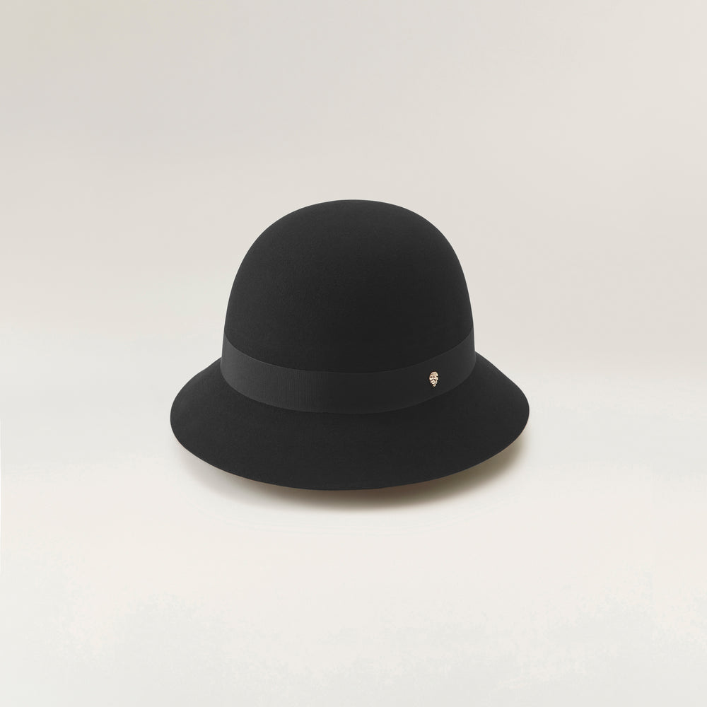 Etta Conscious Wool Cloche Hat Black Helen Kaminski AU