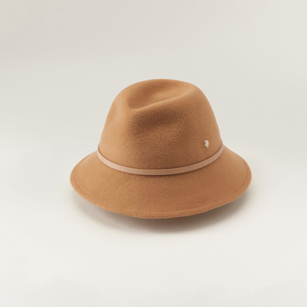 Lumie Wool Felt Fedora in Camel Helen Kaminski AU